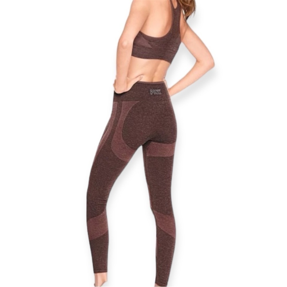 PINK Victoria Secret Purple Seamless High Waist Athletic Leggings Size S Yoga